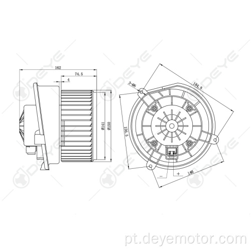 Motor soprador de ar condicionado 12v para FORD FIESTA